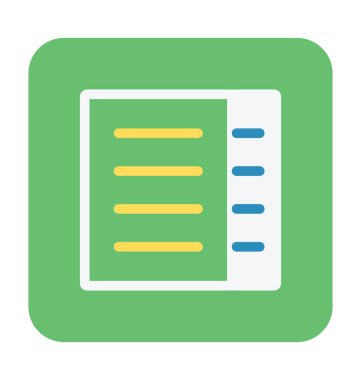 Defter renkli vektör simgesi