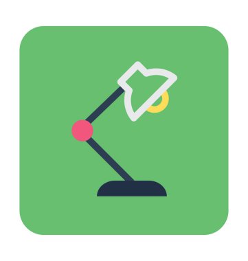 Masa lambası renkli vektör simgesi