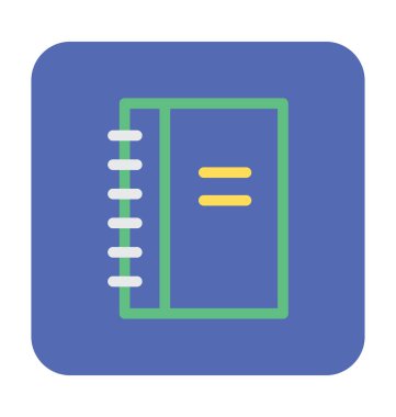 Defter renkli vektör simgesi