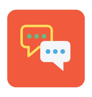 Konuşma kabarcıklar renkli vektör simgesi