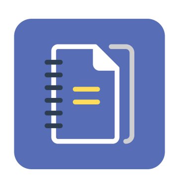 Defter renkli vektör simgesi