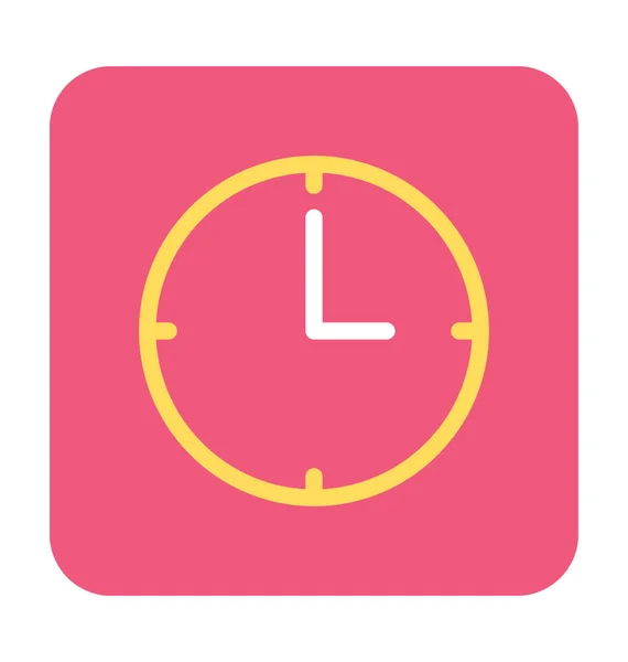 Reloj Color Vector Icono — Vector de stock