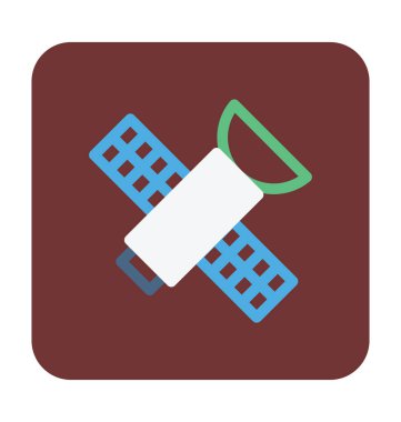 Uydu renkli vektör simgesi