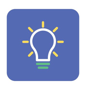 Ampul renkli vektör simgesi