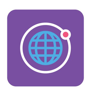 Gezegen renkli vektör simgesi