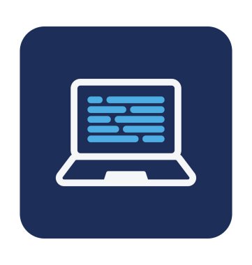 Laptop renkli vektör simgesi