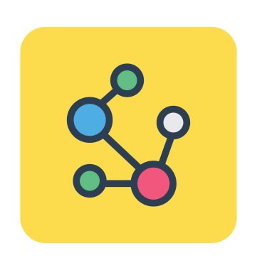 Molekül renkli vektör simgesi