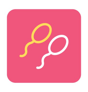 Sperm renkli vektör simgesi