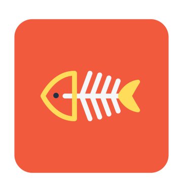 Balık iskeleti vektör simgesi