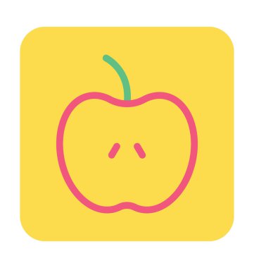 Elma renkli vektör simgesi