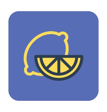 Limon renkli vektör simgesi