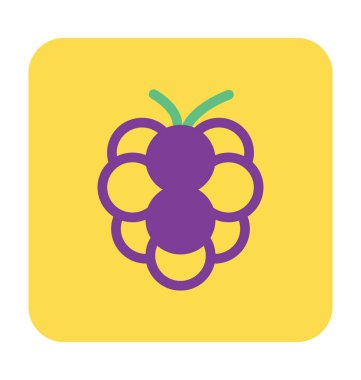 Üzüm renkli vektör simgesi