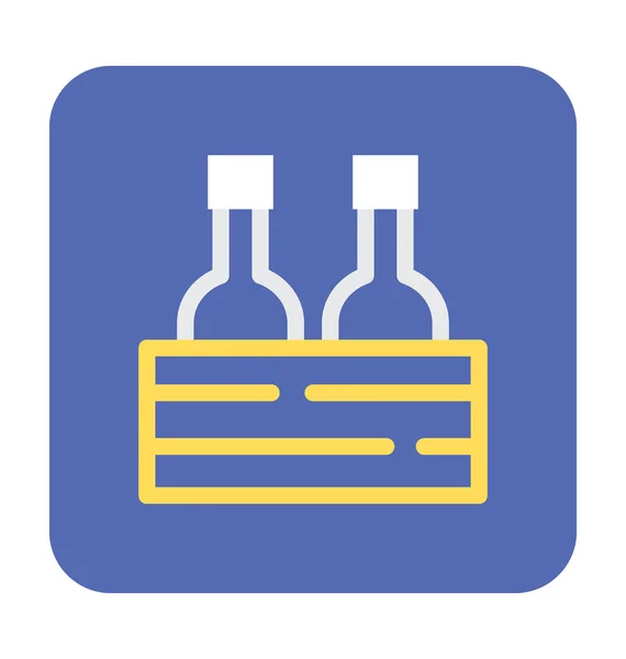 Beer Crate Vector Icon — Stock Vector