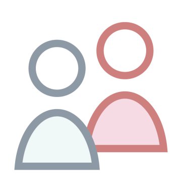 İnsanlar renkli satırı simgesi