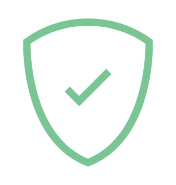 Kalkan kene renkli çizgi simgesi