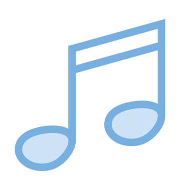 Müzik işareti renkli satırı simgesi
