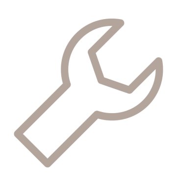 İngiliz anahtarı renkli çizgi simgesini