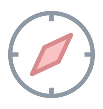 Gezinme pusula renkli satırı simgesi