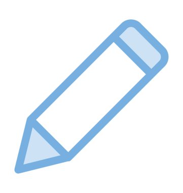 Kalem renkli çizgi simgesi