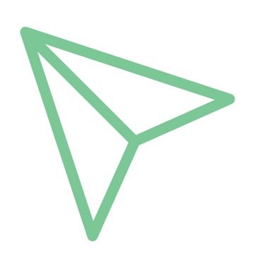 Kağıt Uçak renkli çizgi simgesi