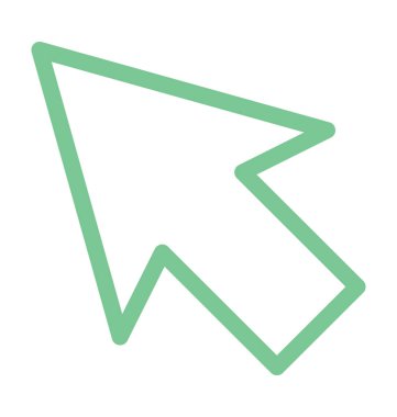 İmleç ok renkli çizgi simgesi