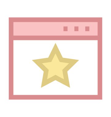 Web sayfa sıralaması renkli satırı simgesi