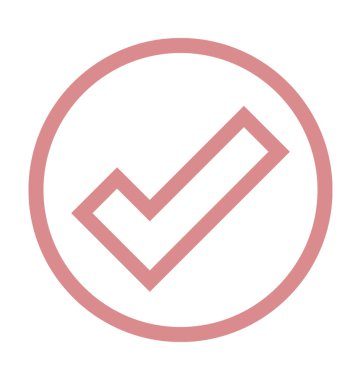 Onay işareti renkli satırı simgesi