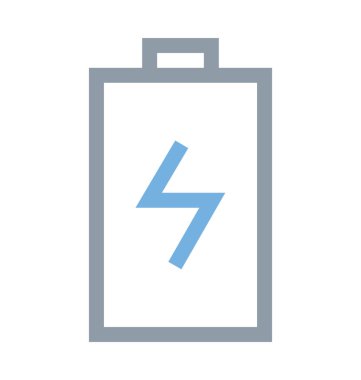 Pilin şarj edilmesi renkli satırı simgesi