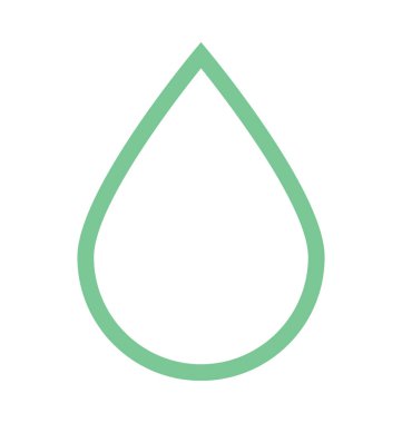 Renkli çizgi simge damla