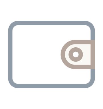 M-cüzdan renkli satırı simgesi