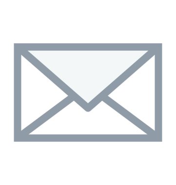 Zarf renkli çizgi simgesi