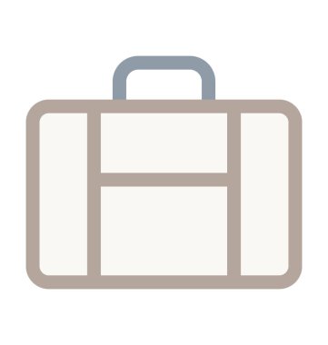 Bavul renkli satırı simgesi