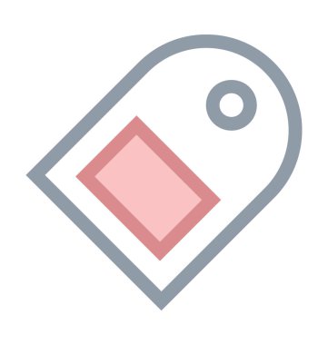 Etiket renkli çizgi simgesini alışveriş