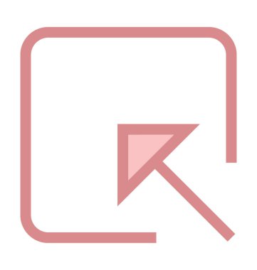 Ok renkli çizgi simgesi en aza indirmek