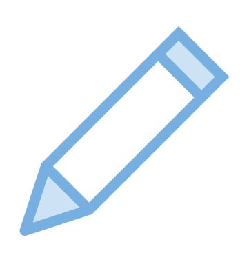 Kalem renkli çizgi simgesi