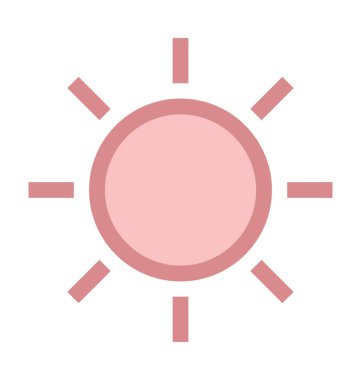 Güneş renkli satırı simgesi