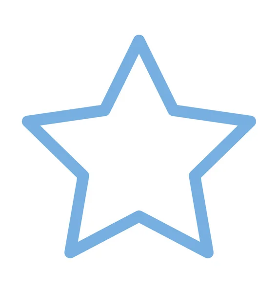 Αστέρι Έγχρωμη Γραμμή Εικονίδιο — Διανυσματικό Αρχείο