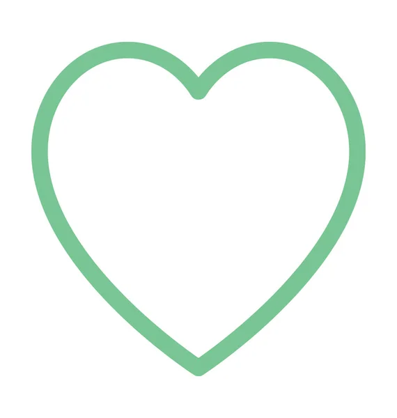 Hjertefarvet Linjeikon – Stock-vektor