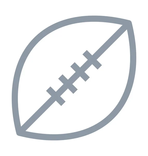 Икона Цветной Линии Американского Футбола — стоковый вектор