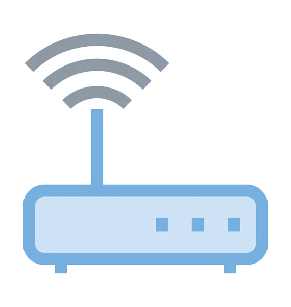 Wifi Router Έγχρωμη Γραμμή Εικονίδιο — Διανυσματικό Αρχείο