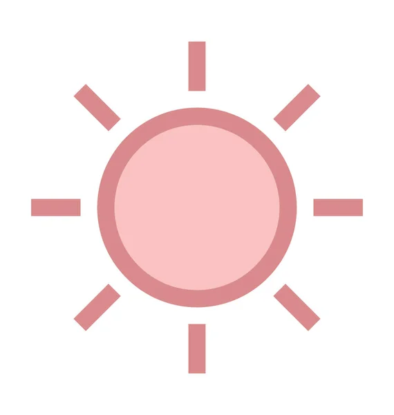 Icono Línea Color Sol — Vector de stock