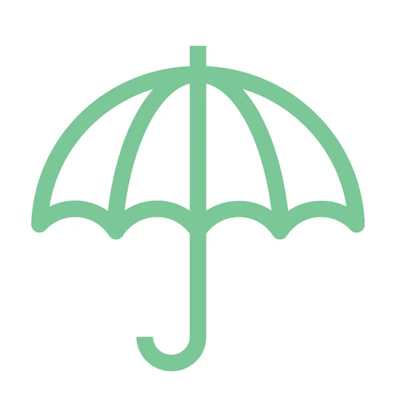 Icône Ligne Colorée Parapluie — Image vectorielle
