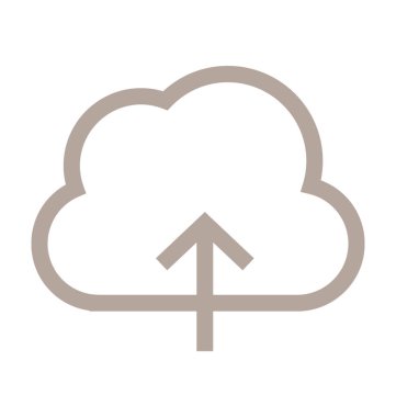 Bulut Upload renkli satırı simgesi