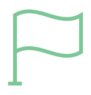 Bayrak renkli çizgi simgesi