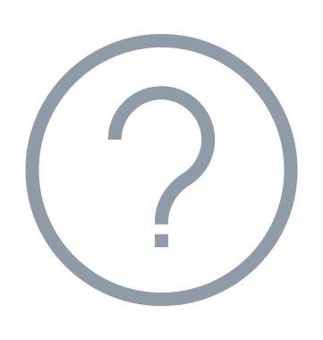 Soru işareti renkli satırı simgesi 