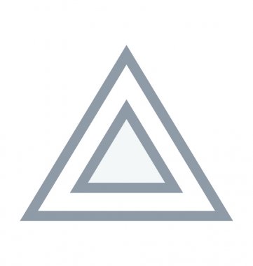 Üçgen renkli çizgi simgesini