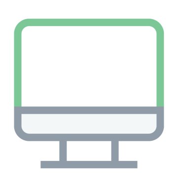 Monitör renkli çizgi simgesini