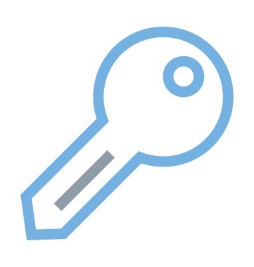 Anahtar renkli satırı simgesi