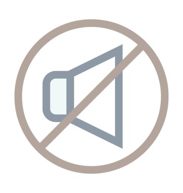 Sessiz ses renkli çizgi simgesi