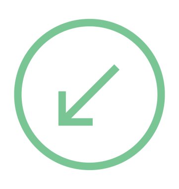 Ok renkli çizgi simgesi en aza indirmek